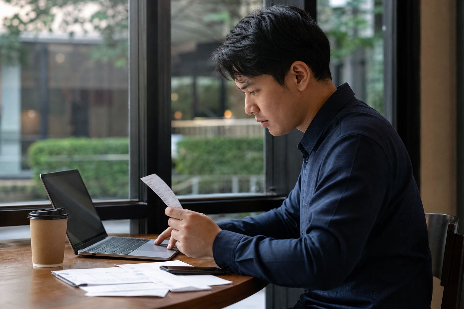 Student reviewing a monthly budget on a laptop in a dorm room